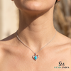 Romantic Pear Turquoise Heart Pendant - – Elegant Fine Jewelry For Women