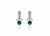 1.90 carat Natural Emerald Round Drop Earrings in 14k Gold Classic Round Green Gemstone Earrings