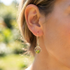 Oval Peridot Dangle Drop Earrings for Women - August Birthstone Gift
