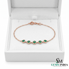 Elegant Round Fine Green Emerald Fine Chain Jewelry - Elegant Gift For Her