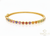 Stackable Rainbow Sapphire Cuff Bangle - Natural Ombre Sapphire Bracelet