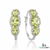 Elegant Oval Peridot & Diamond in 14k and 18kGold Hoop Earrings