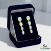 Cascading Pear Cut Opal Dangle Earrings for Women luxury opal jewelry