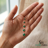 Dainty Emerald Necklace in 14K Gold Minimalist Round Emerald