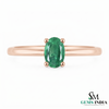 Elegant Oval Emerald Solitaire Ring – 14KMinimal Fine Jewelry