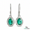 Natural Emerald Oval Drop Earrings – Gold Classic Everyday Fine Jewelry Earrings