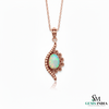 Pear Shaped Opal Vintage Teardrop Style Pendant - Fine Jewelry Gift