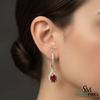 Elegant Oval Ruby Dangle Earrings in 14k and 18k gold Timeless Jewelry for her
