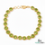 Classic Round Green Gemstone Link Bracelet - Bezel Style Tennis Bracelet