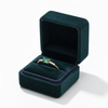 Mini Style Natural Emerald Baguette And Diamond Gift Ring - 14K Solid Gold Women Real Emerald Ring