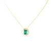 Elegant Green Natural Emerald and Diamond Circle Pendant – Fine Gold Jewelry