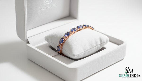 Luxury Oval Cut Tanzanite Diamond Bracelet for Women Gift for Her