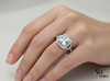 Princess Cut Aquamarine Diamond Ring for Women - Gift For Her