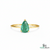 2 Karat Herzform-Smaragd- und Diamantring aus 14 Karat Gold, Smaragd-Verlobungsring