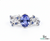 Oval Cut and Round Spiral Tanzanite Ring – Nature-Inspired Ring