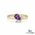 Purple Amethyst Pear Ring with Marquise Diamond Detail – Fine Jewelry