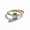 1 Carats Emerald Cut Natural May Birthstone Emerald Solitaire Ring - Women Wedding Gift Ring
