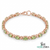 August Birthstone Oval Peridot & Diamond Bracelet – Anniversary Gift for Her