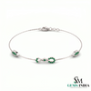 Emerald Station Chain Bracelet with Infinity Center – Minimal Gold Jewelry