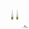 Oval Peridot Infinity Drop Earrings for Women – Elegant Gemstone Jewelry