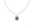 10.10 carat Glamorous Natural Emerald Halo Pendant Necklace Sparkling Diamond Setting