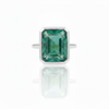 10 Carats Natural Emerald Solitaire Ring For Unisex Men's And Women 14k Gold Engagement Ring