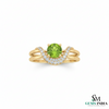 Natural Peridot Diamond Ring in 14K And 18k Gold – August Birthstone Jewelry