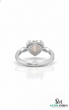 Heart-Shaped Morganite & Diamond Halo Ring – Morganite engagement ring