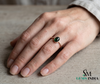 Minimalist Oval Emerald Ring in 14K Gold – Handmade Cabochon Gemstone Ring