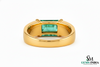 Natural Emerald Cut May Birthstone Men Ring / Anniversary Gift Ring For Men / Wedding Men Ring