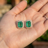 Natural Emerald Cut 4.10 Carats Women Stud Earrings