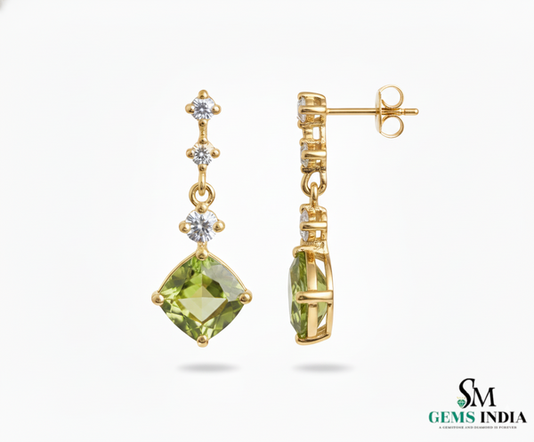 7,80 ct dunkelgrüne Statement-Ohrhänger mit großen sambischen Smaragden im Smaragd- und Ovalschliff, 18 Karat Gold, Smaragdohrringe, ovale Smaragdstifte (Kopie)