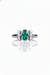 2.20 carat Oval Shape natural emerald and diamond ring in 14k solid gold Anniversary Gift