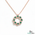 Timeless Oval Emerald & Diamond Circle Pendant – Fine Gold Jewelry