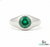 Men's Zambian Natural Emerald Ring: Vivid Green Solitaire, 18k Solid Gold