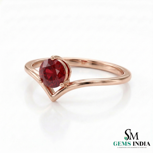 Natürlicher Rubin- und Diamant-Eulenring aus massivem 18-karätigem Gold, eleganter Eulenform-Ring