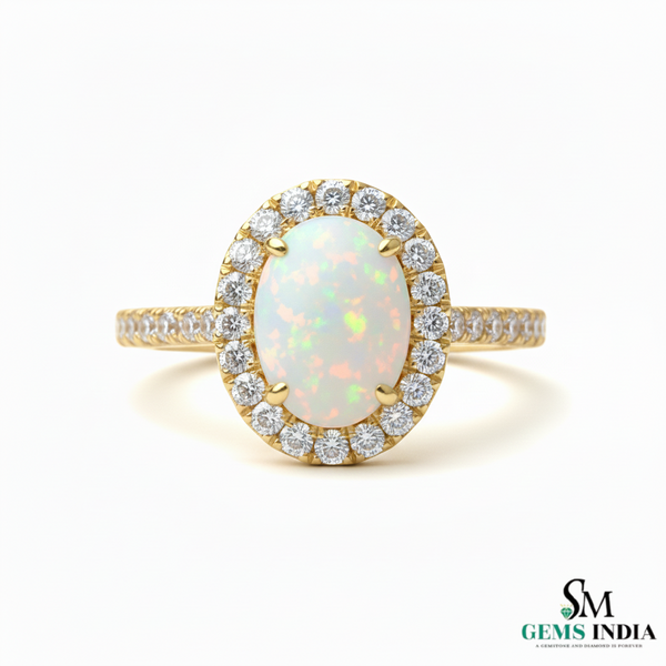 Doppelter Smaragd-Ring in offenem Design aus 14 Karat Gold – Band mit quadratisch und rund geschliffenen grünen Edelsteinen