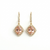 Oval Cut Morganite Halo Earrings with Diamond Accents – Elegant Bridal Dangle Jewelry