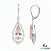 Pear-Shaped Morganite Diamond Drop Earrings - Luxury Morganite Drop Earrings