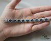Luxury Oval cut Blue Sapphire Diamond Halo Tennis Bracelet for Women