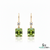 Emerald Cut Natural Peridot Diamond Dangle Earrings - Fine Jewelry Earrings