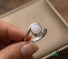 Oval Opal Bypass Ring – Modern Opal Engagement Ring