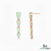 Cascading Pear Cut Opal Dangle Earrings for Women luxury opal jewelry