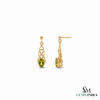 Oval Peridot Infinity Drop Earrings for Women – Elegant Gemstone Jewelry