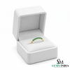 Natural Emerald Half Eternity Ring in Solid 14K Gold – Minimalist Stackable Band for Women