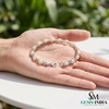 Natural Ethiopian Opal Tennis Bracelet with Diamond Infinity Links