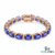 Oval Natural Tanzanite Diamond Tennis Bracelet - December Birthstone Jewelry