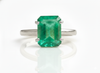 2.20 Carats Emerald Cut&nbsp;Natural Emerald Solitaire Ring For Women Anniversary Gift