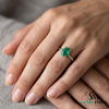 Elegant Oval Emerald Solitaire Ring – 14KMinimal Fine Jewelry