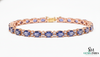 Luxury Oval Cut Tanzanite Diamond Bracelet for Women Gift for Her